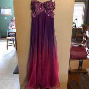 Purple/Pink Ombré Prom Dress